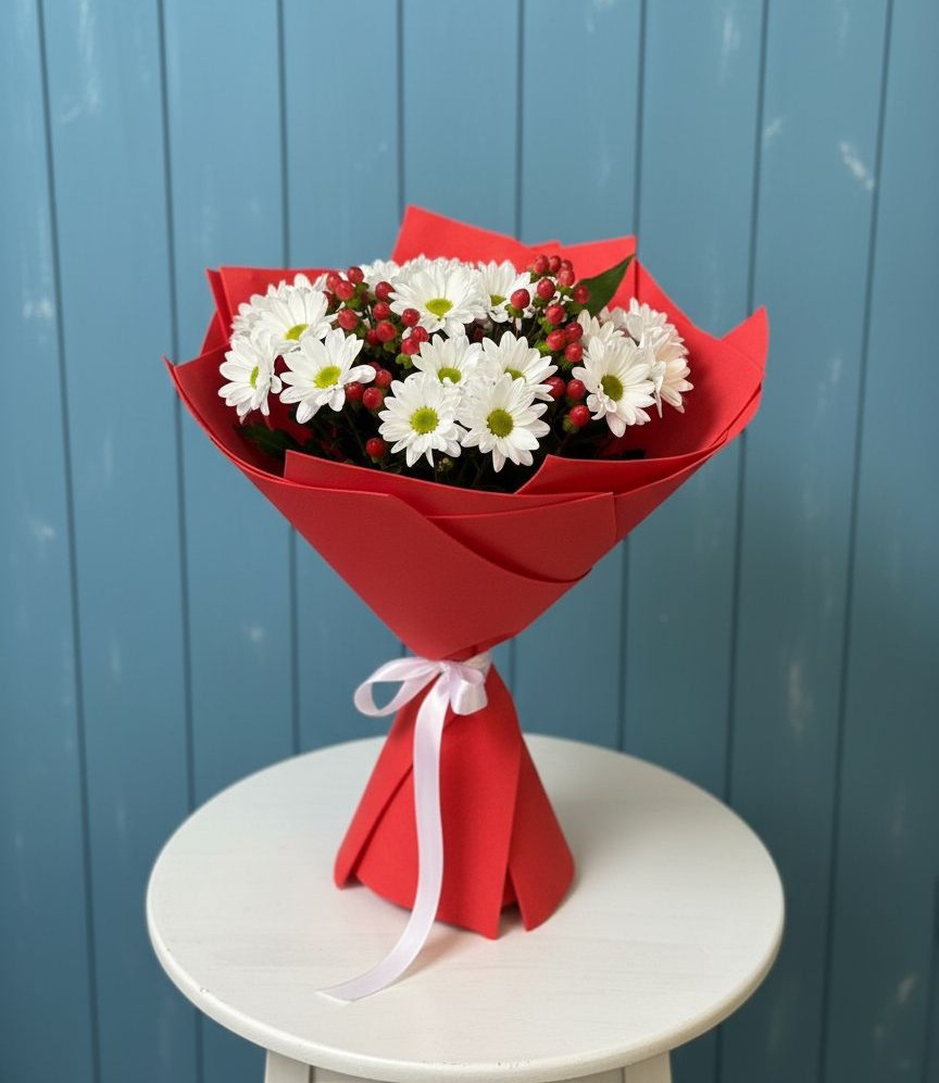 Букет цветов из: Хризантемы в Липках