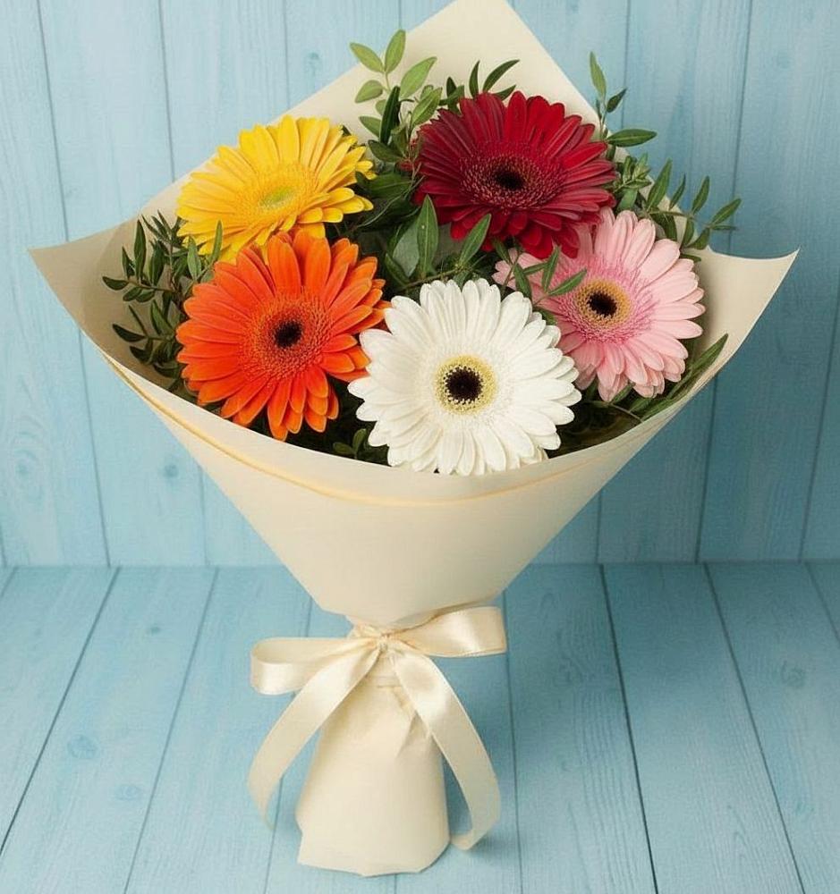 Букет цветов из: Герберы в Липках