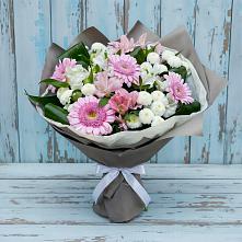 Букет цветов из:  Герберы, Альстромерии и Хризантемы #REPLACE_PRED# Липках