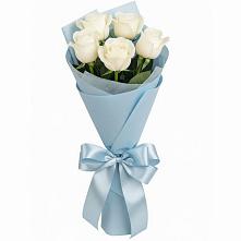 Букет 5 Белых роз Проуд в Липках