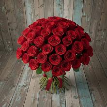 Букет 55 Красных роз Фридом #REPLACE_PRED# Липках