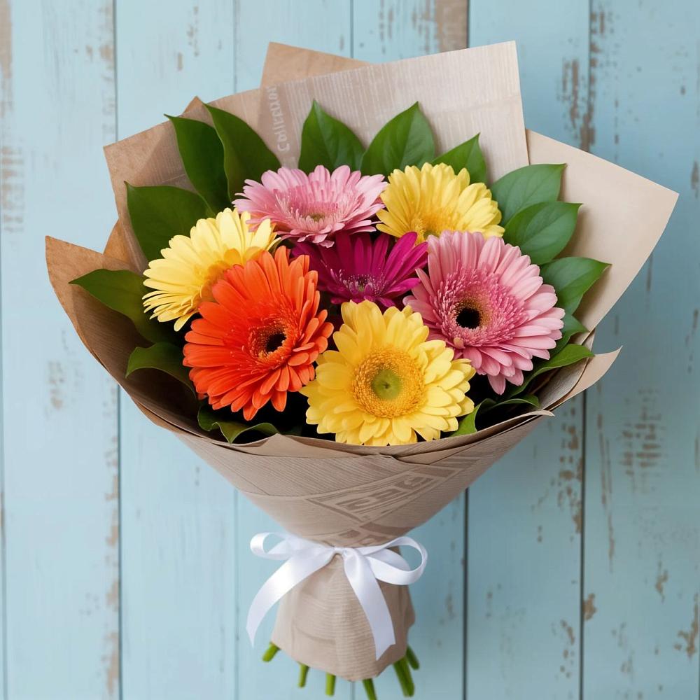 Букет цветов из: Герберы в Липках