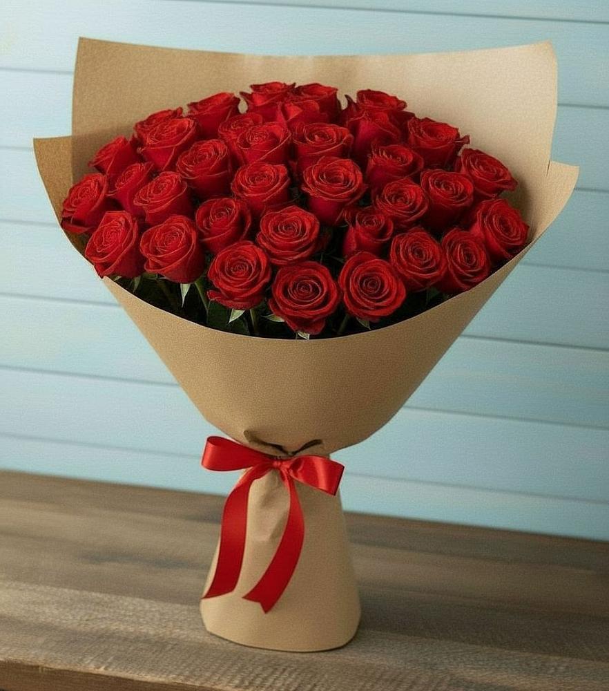 Букет Красные розы Милано в Липках