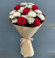 Букет цветов из:  Розы и Хризантемы в Липках