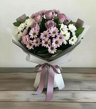Букет цветов из:  Хризантемы и Розы в Липках