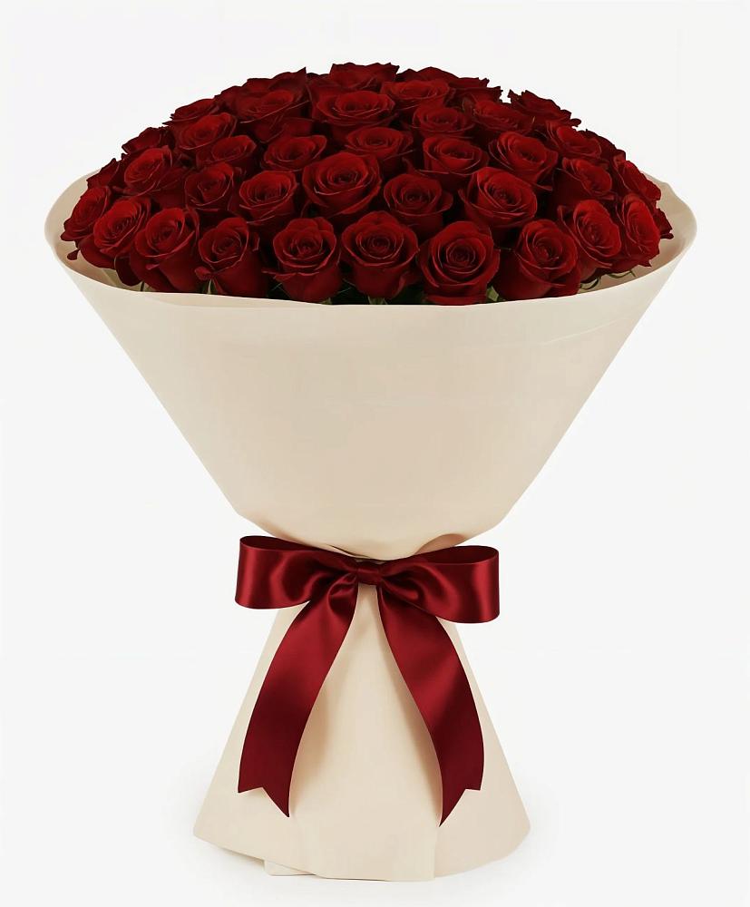 Букет 101 Бордовая роза Блэк Бакарра в Липках